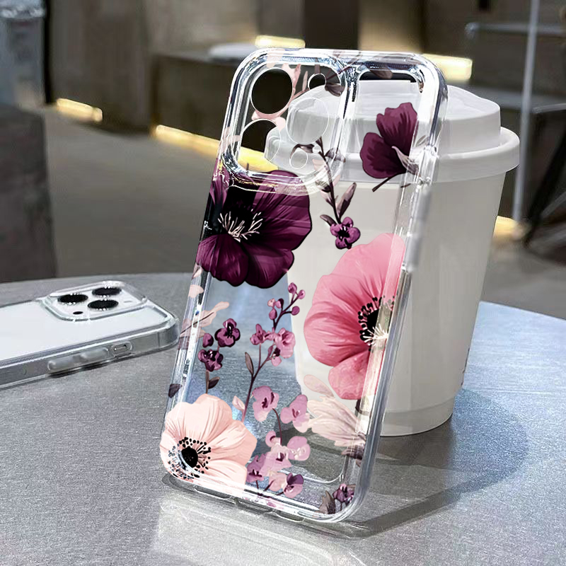 Xiaomi Poco X6 - Small Flower Transparent Soft Phone Case