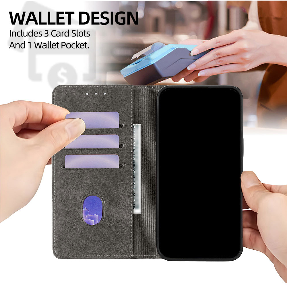 Magnetic Flip Card Stand Leath - Realme C67 recension och pris