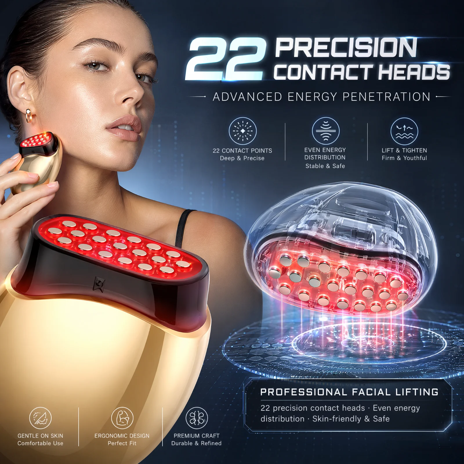 Collagen Beauty Device Facial  - Galvanic Skin Sensor recension och pris